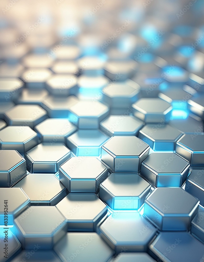 abstract background with silver hexagons abstract background with silver hexagons