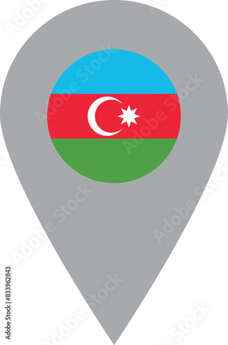 Free Download Azerbaijan location pin icon . Azerbaijan flag map marker pin icon vector . Azerbaijan gps locator pin icon - GFXLoad