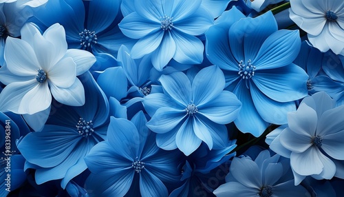flower pattern beautiful blue seamless floral wallpaper summer nature design © Raegan