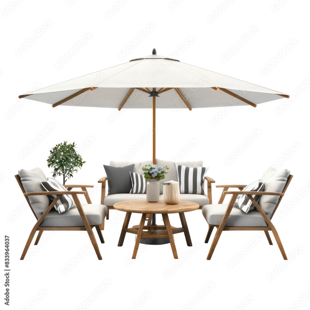 outdoor dining set isolated on a transparent background outdoor dining set isolated on a transparent background