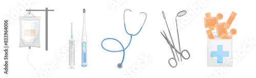 Medical Object and Different Hospital Item Vector Set