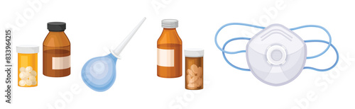 Medical Object and Different Hospital Item Vector Set