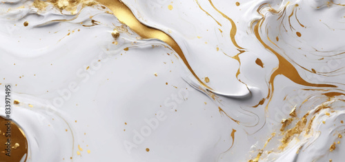 Luxurious white Carrara statuaries marble texture background. Calacatta glossy marble with golden streaks.  Luxury White Gold Marble texture background vector. Panoramic Marbling texture design.