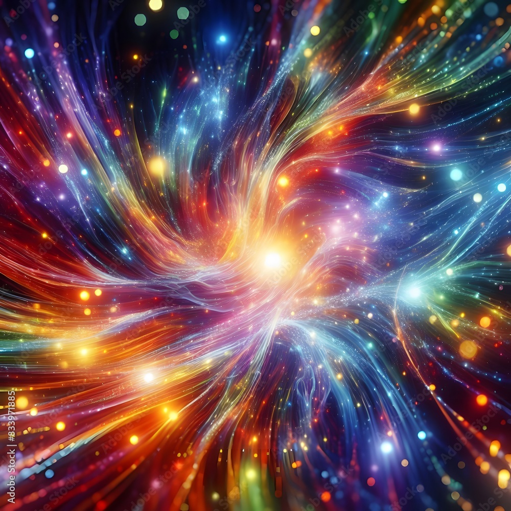 Naklejka premium An electrifying display of abstract colorful lights