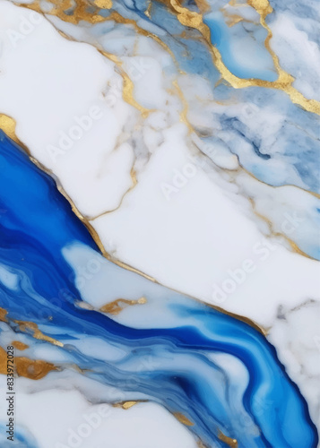 Luxurious marble resin geode and abstract functional art, watercolor geode painting. Abstract blue liquid watercolor background with golden foil texture. High resolution luxurious marble.