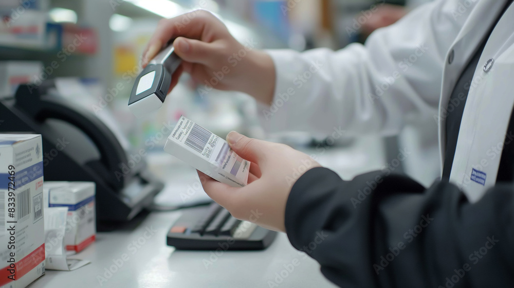 A close-up of a pharmacist handing a customer their prescription across the counter, pharmacist and customer, hd, with copy space A close-up of a pharmacist handing a customer their prescription across the counter, pharmacist and customer, hd, with copy space