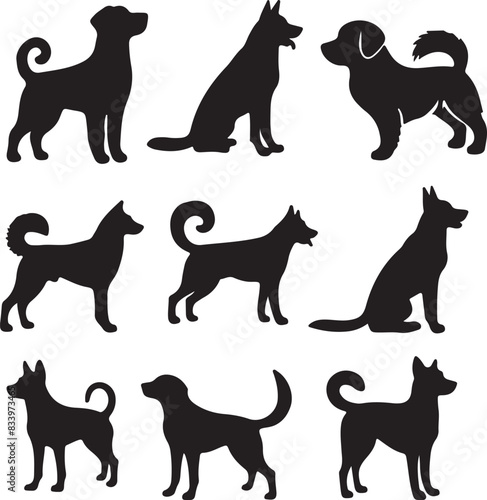 Dog silhouette  bundle   Dog vector Dog outline Dog silhouette