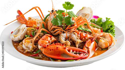 grilled shrimps with lemon on png background