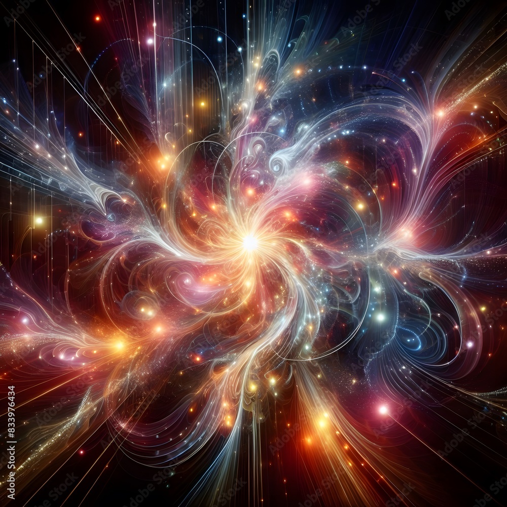Fototapeta premium An electrifying display of abstract colorful lights