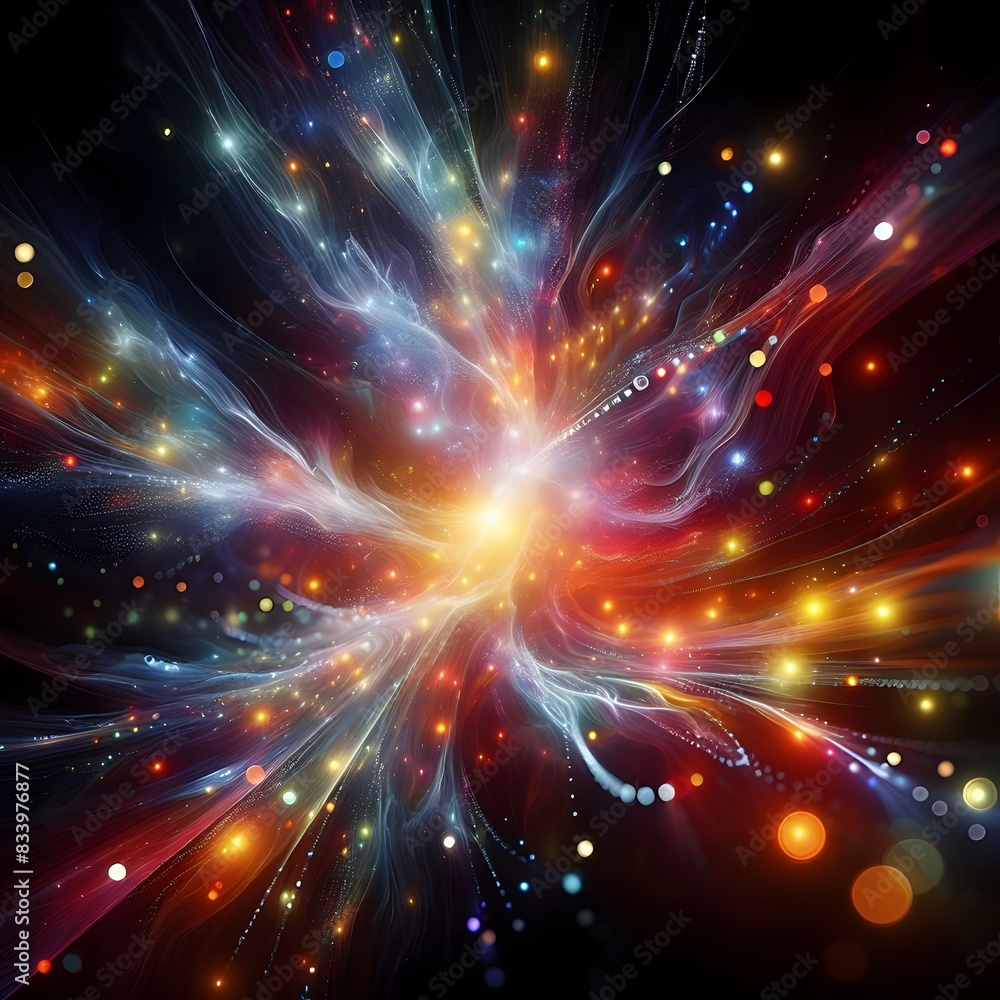 Fototapeta premium An electrifying display of abstract colorful lights