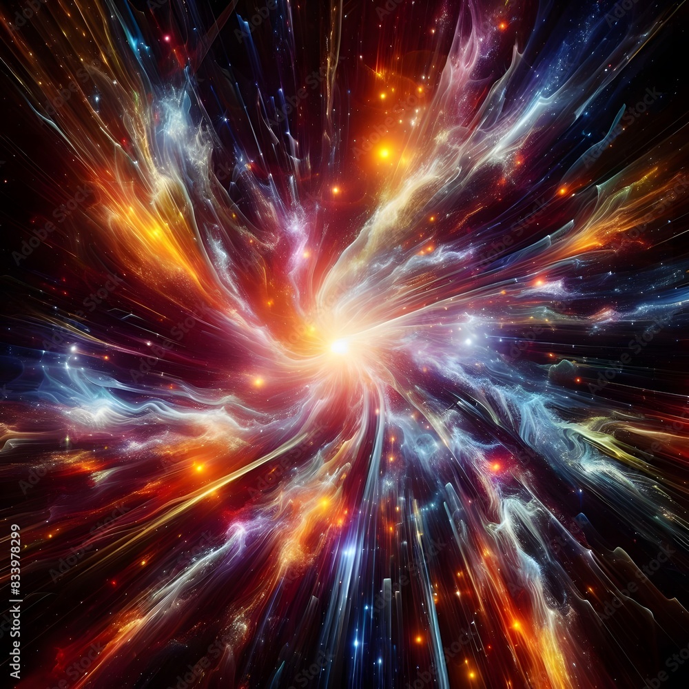 Fototapeta premium An electrifying display of abstract colorful lights