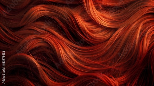 Flowing red hair background texture