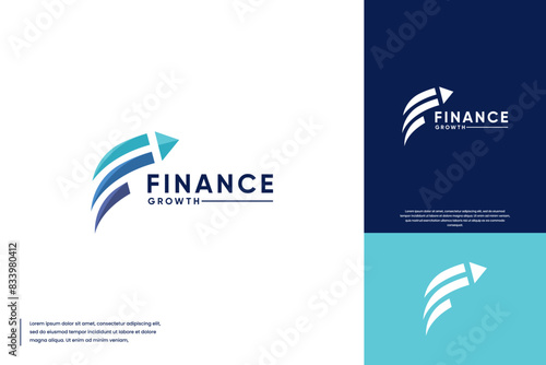 movement symbol, for finance, investment growth, logo design vector.