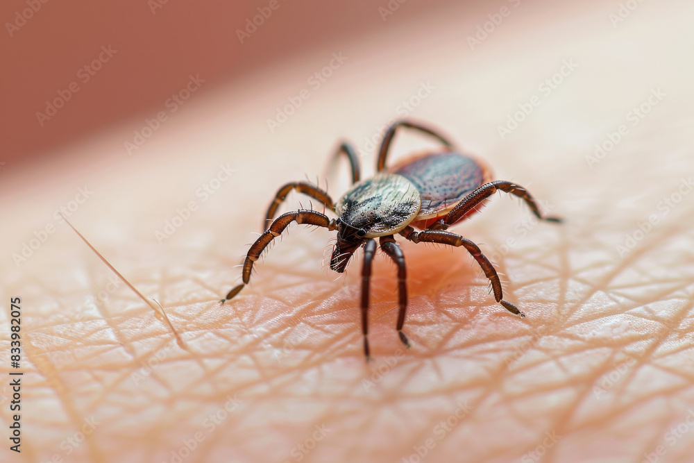 Tick on human body background, scary insect on skin, close up of danger ixodes mite on hand. Theme of animal, bite, encephalitis, disease, nature. Tick on human body background, scary insect on skin, close up of danger ixodes mite on hand. Theme of animal, bite, encephalitis, disease, nature.