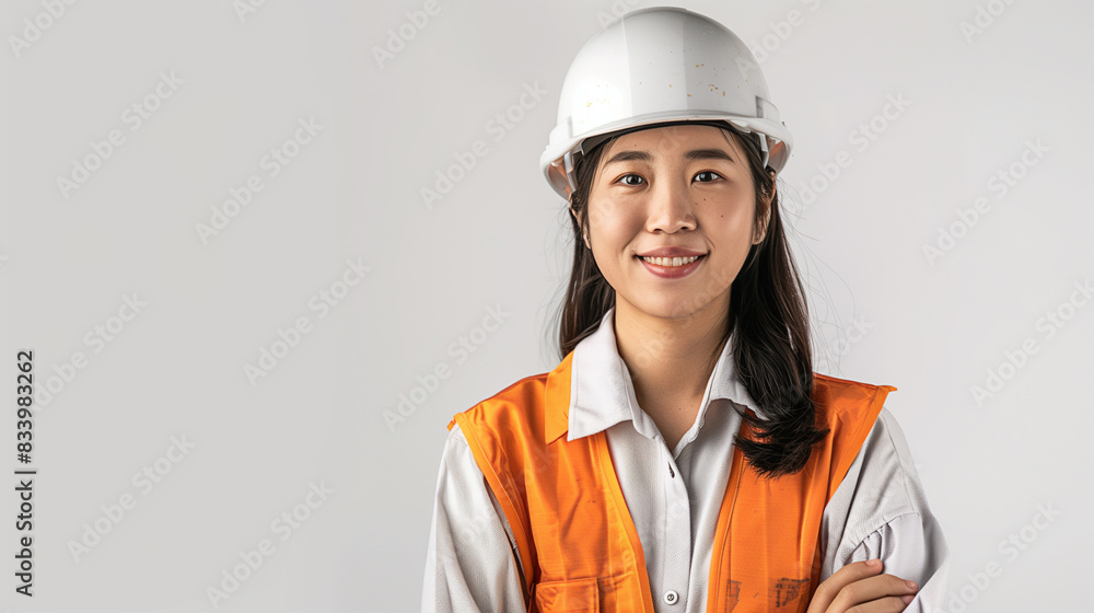 female construction worker with helmet female construction worker with helmet