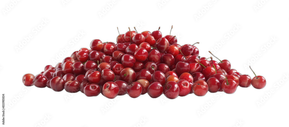 A many ripe sweet cherries on the pile, very good fruit. A many ripe sweet cherries on the pile, very good fruit.