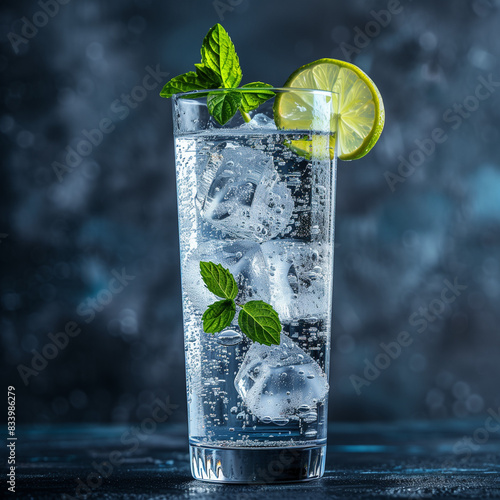 Refreshing mocktail in a hi...