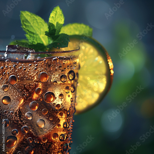 Refreshing mocktail in a hi...