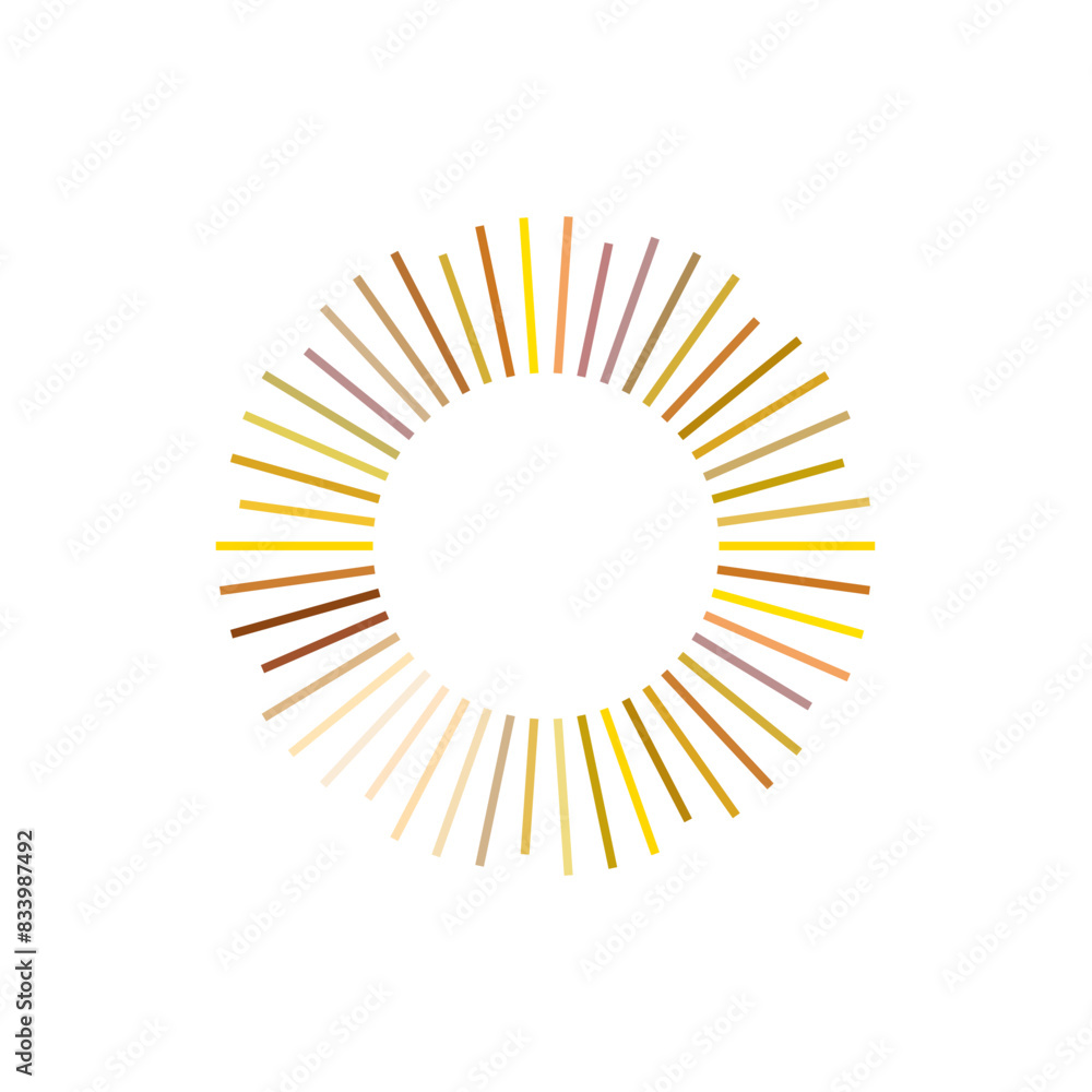 An abstract transparent retro golden art deco sunburst shape design element. An abstract transparent retro golden art deco sunburst shape design element.