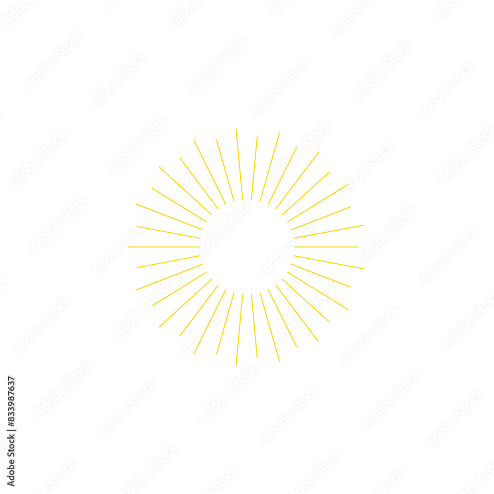 An abstract transparent retro golden art deco sunburst shape design element. An abstract transparent retro golden art deco sunburst shape design element.
