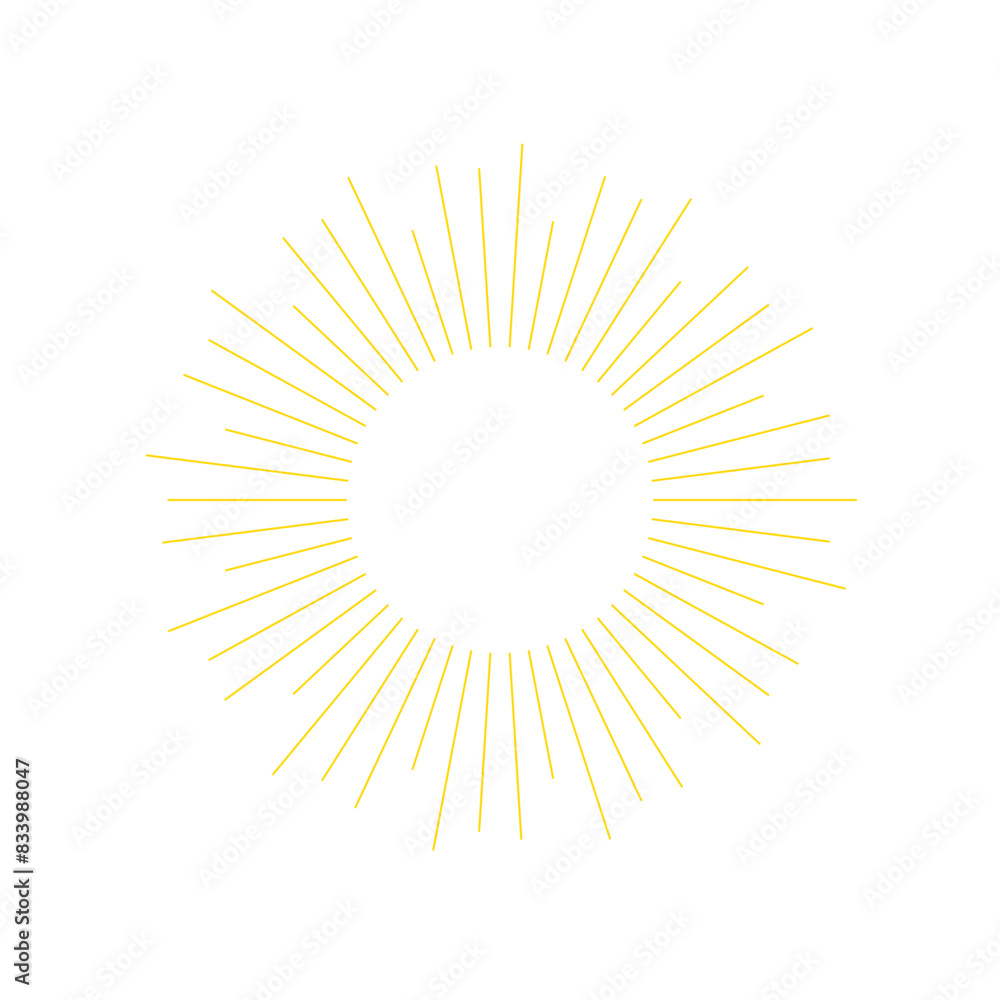 An abstract transparent retro golden art deco sunburst shape design element. An abstract transparent retro golden art deco sunburst shape design element.