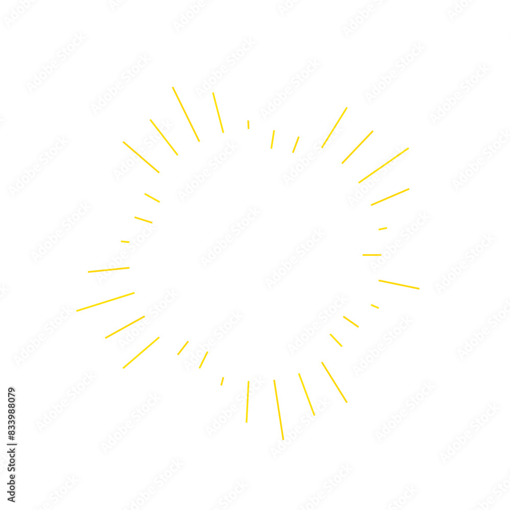 An abstract transparent retro golden art deco sunburst shape design element. An abstract transparent retro golden art deco sunburst shape design element.