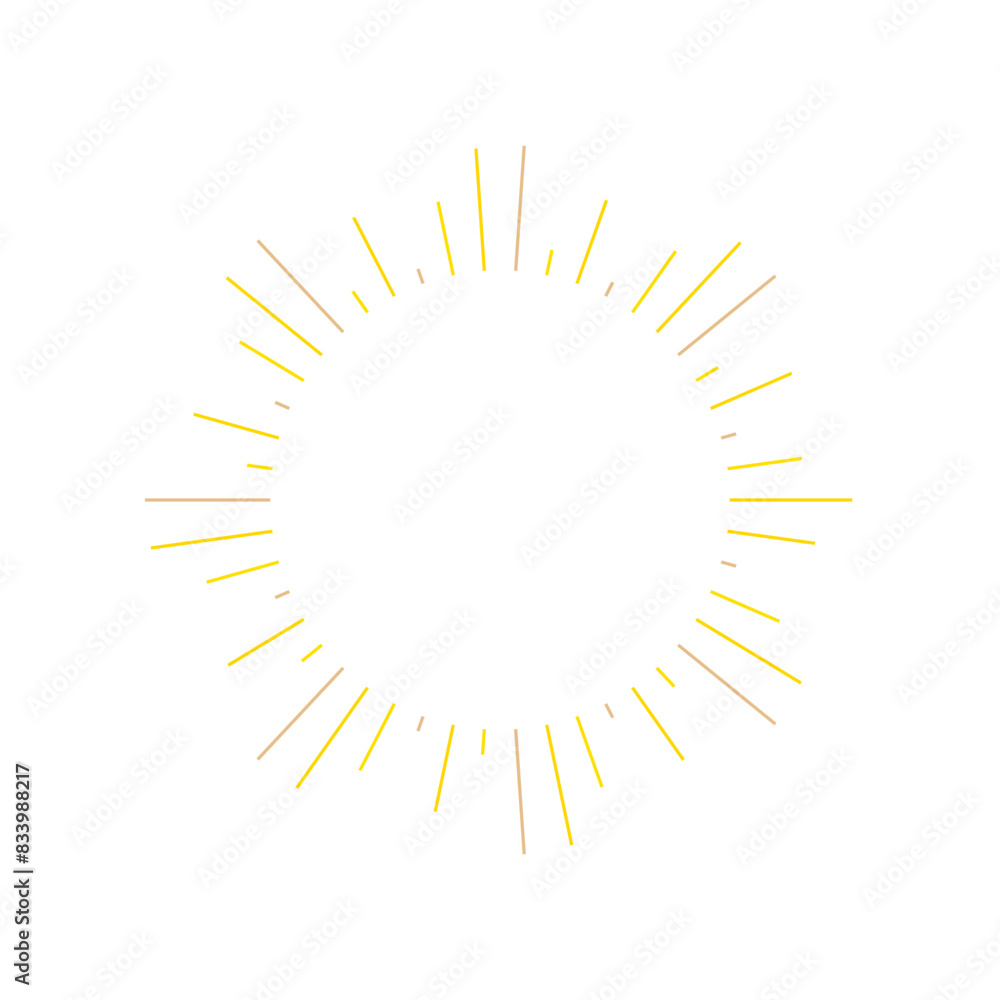 An abstract transparent retro golden art deco sunburst shape design element. An abstract transparent retro golden art deco sunburst shape design element.