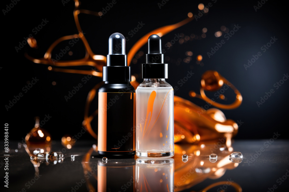 Dual Dropper Bottles with Dynamic Splashes Dual Dropper Bottles with Dynamic Splashes