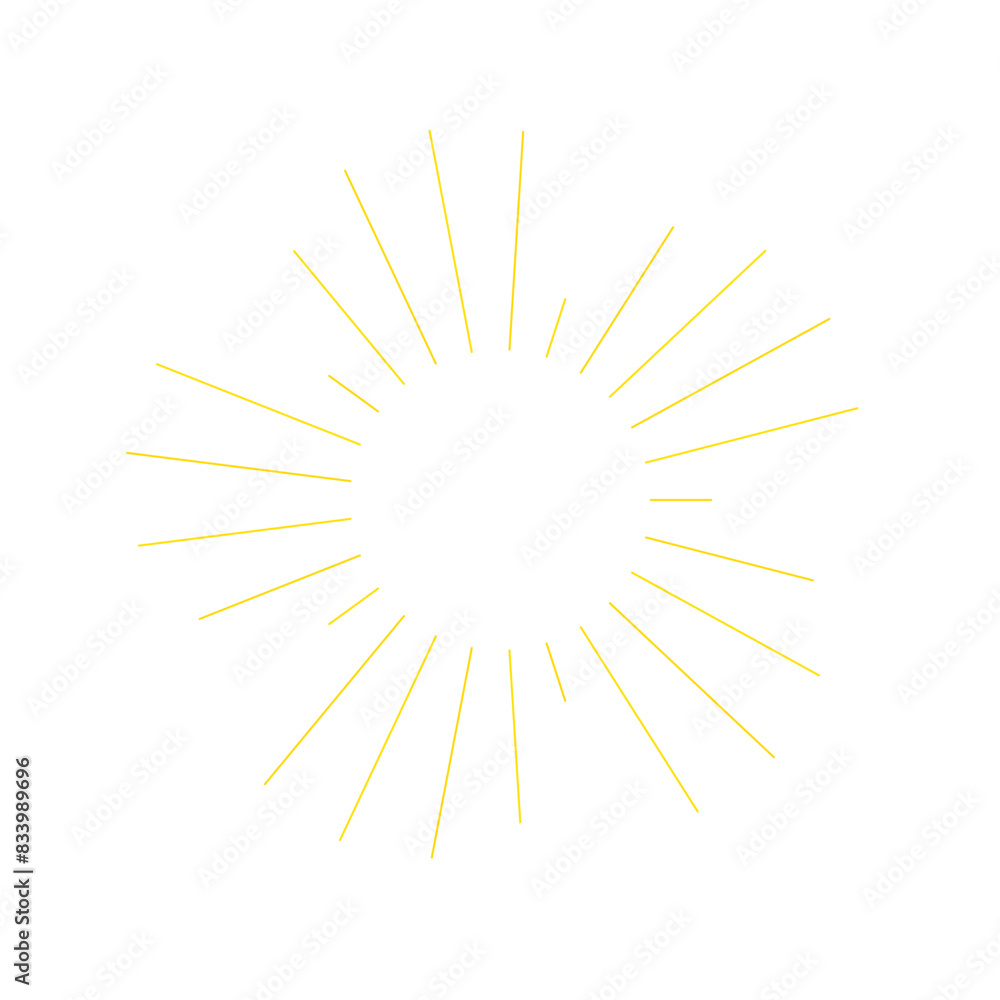 An abstract transparent retro golden art deco sunburst shape design element. An abstract transparent retro golden art deco sunburst shape design element.