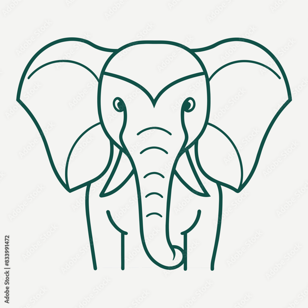 a minimalist line art illustration of an elephant a minimalist line art illustration of an elephant