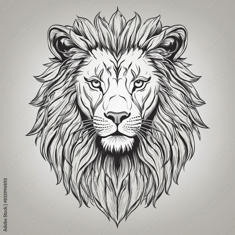 Obraz premium Wild Tiger Head Vector Illustration as a Powerful Symbol of Nature