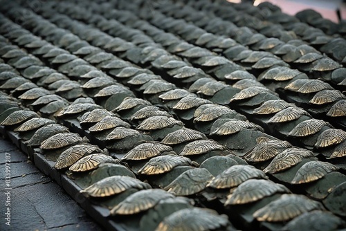 roof tiles on a roof photo
