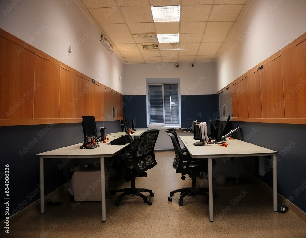 Interior of police station Interior of police station