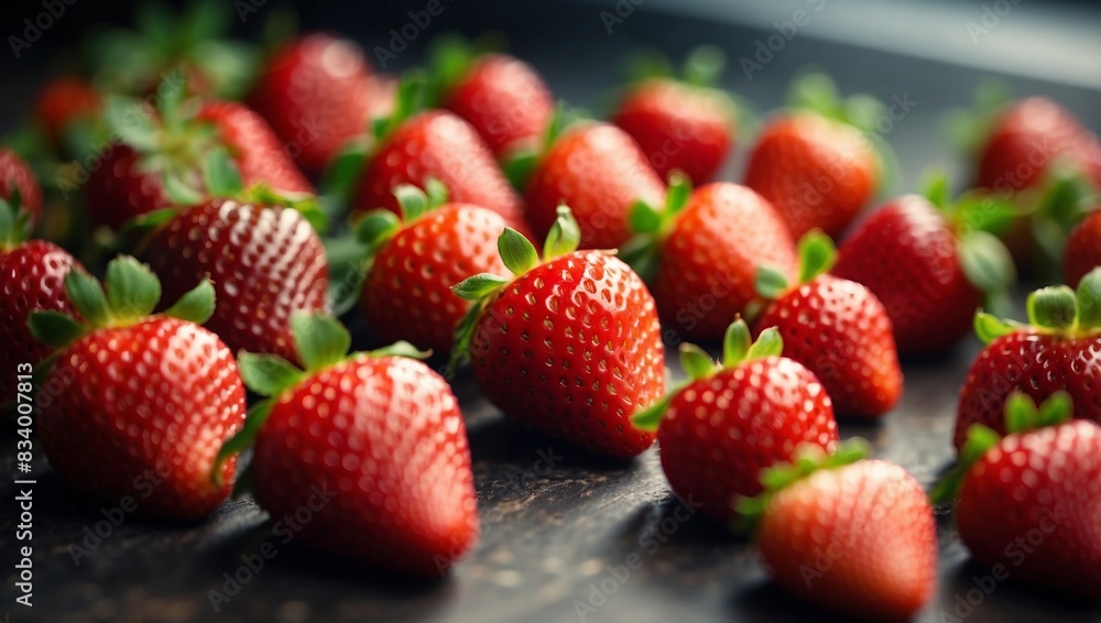 Strawberries fruits background top view angle. Strawberries fruits background top view angle.