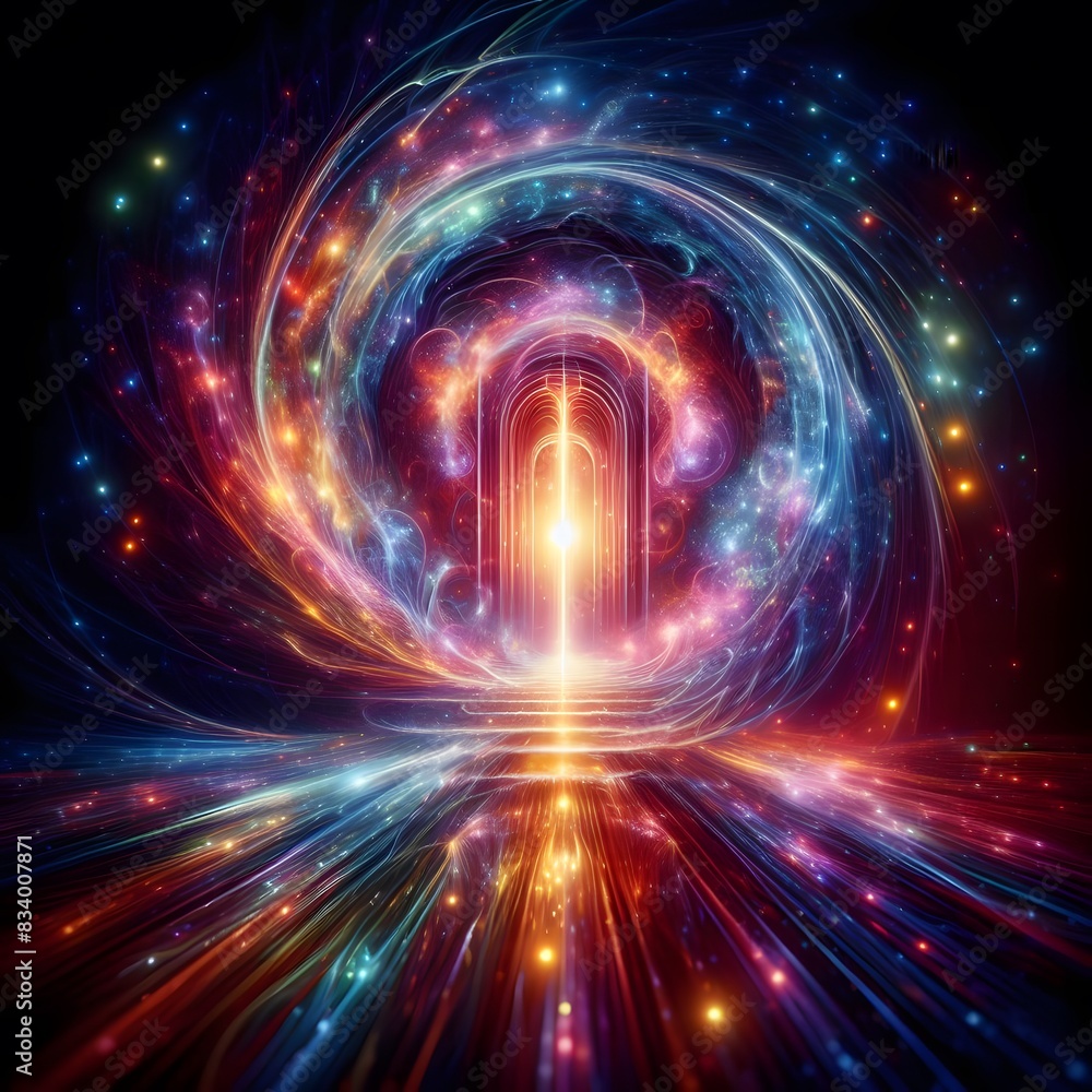 An electrifying display of abstract colorful lights An electrifying display of abstract colorful lights