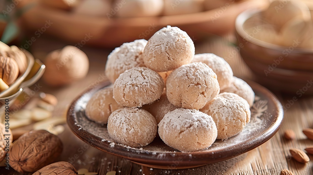 Sardinian amaretti are soft cookies made with almond flour. They are a traditional Italian dessert. Sardinian amaretti are soft cookies made with almond flour. They are a traditional Italian dessert.