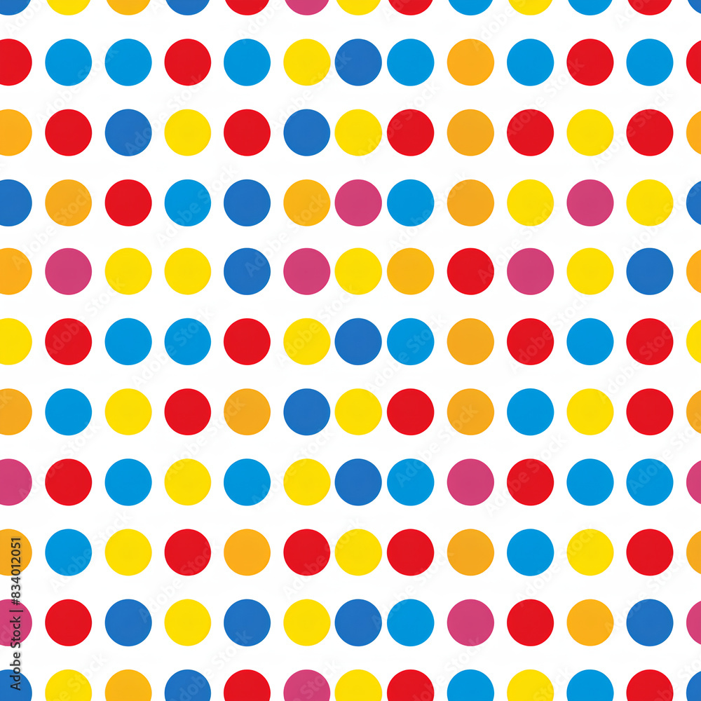 Bright Polka Dot Pattern, Colorful Circles, Playful Design Bright Polka Dot Pattern, Colorful Circles, Playful Design