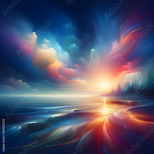 An electrifying display of abstract colorful lights