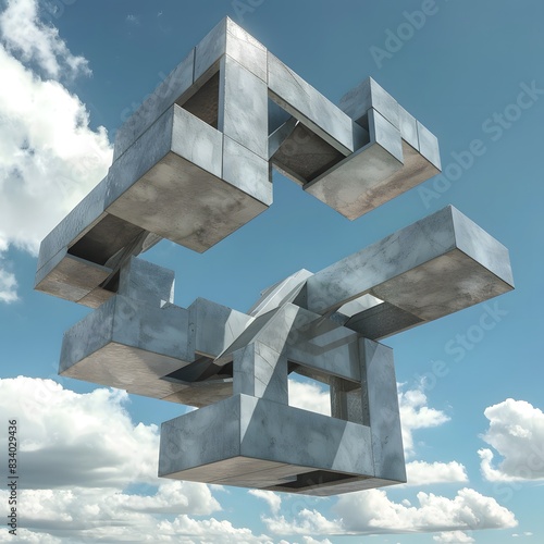 Floating Penrose Stairs A set of Penrose stairs floating photo