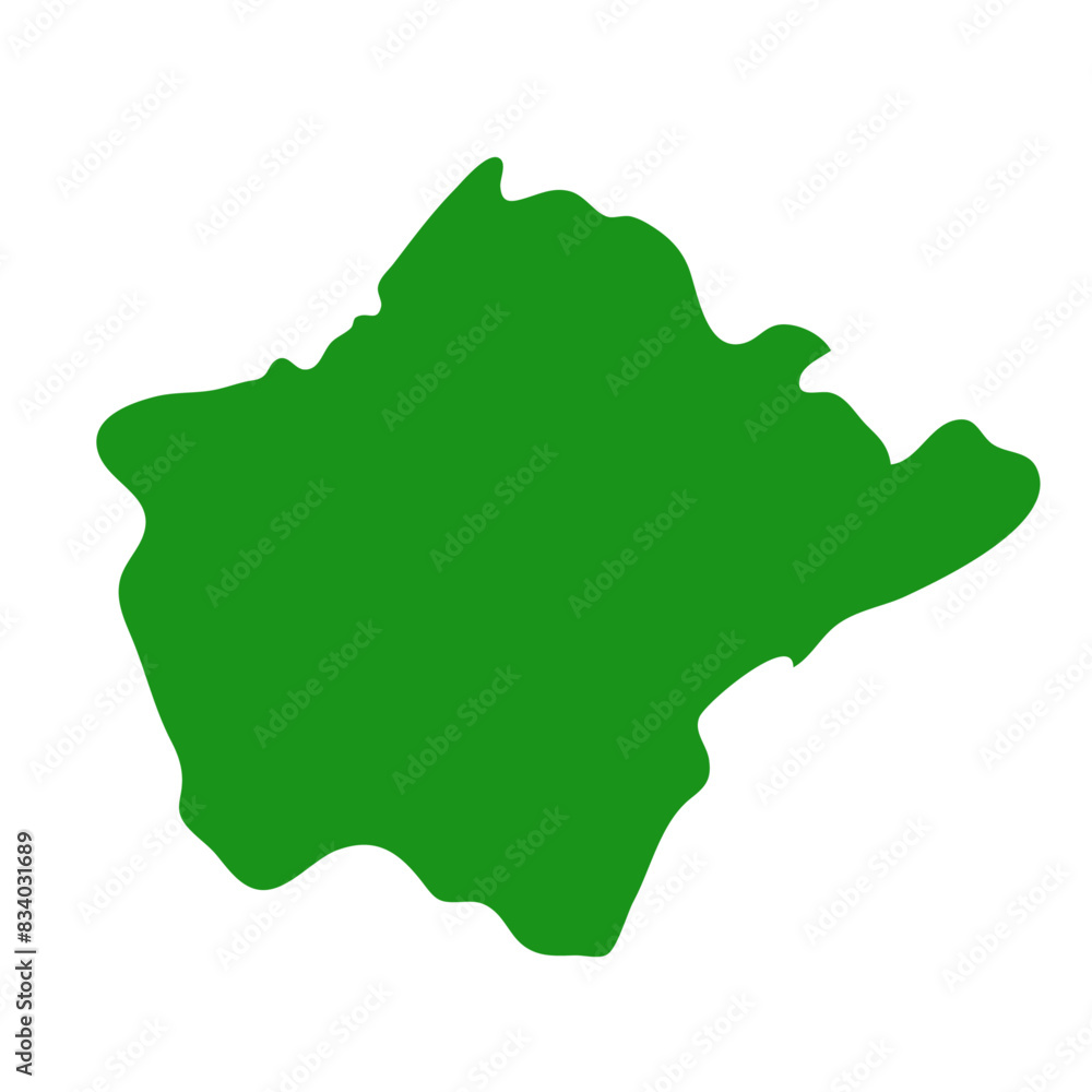 Ruyigi map in green color Ruyigi map in green color