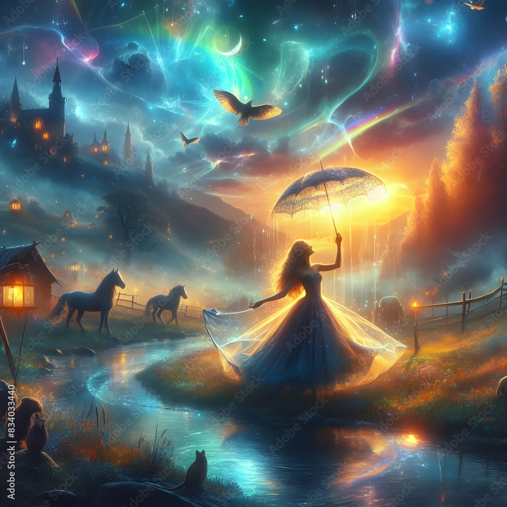 An electrifying display of abstract colorful lights