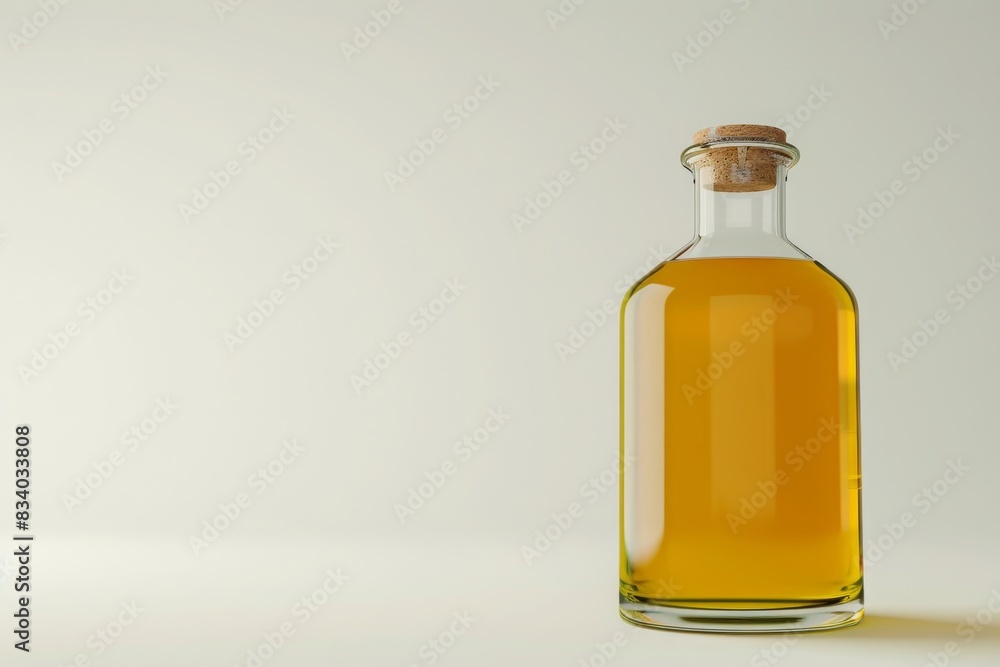 bottle of marula oil on plain white background from Generative AI bottle of marula oil on plain white background from Generative AI