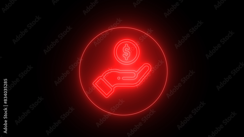 Dollar. The money sign. Neon sign, bright signboard, light banner. Editable vector image. Dollar. The money sign. Neon sign, bright signboard, light banner. Editable vector image.