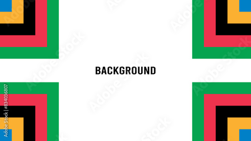 Sport background with rainbow pattern. Summer Olympic Games 2024 in Paris news banner. Square pattern