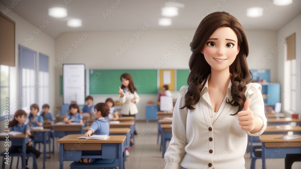 Full art portrait of blond teacher with porcelain white skin Full art portrait of blond teacher with porcelain white skin