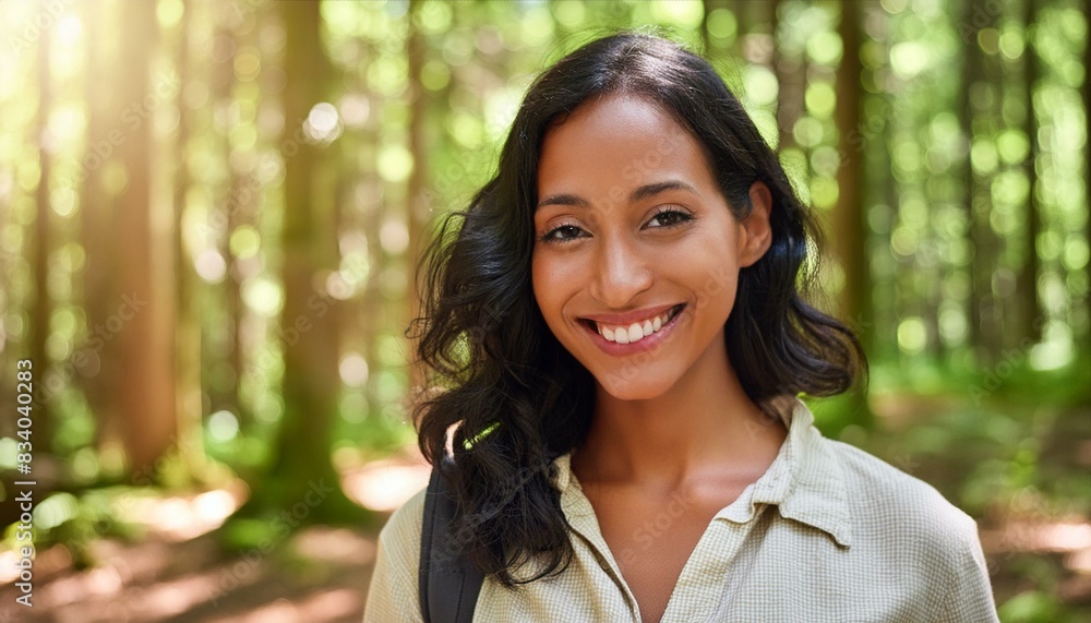 summer background of a young dark-haired woman in the forest summer background of a young dark-haired woman in the forest