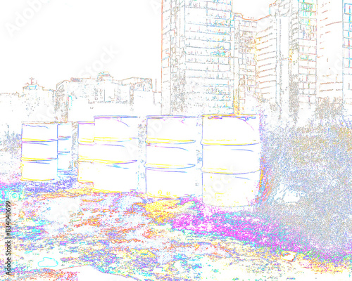 abstract background with city