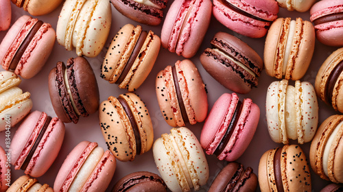 Close-up of French Macarons