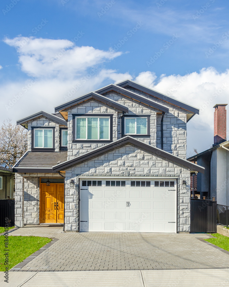 Fragment of luxury house with nice summer landscape in Vancouver, Canada. Fragment of luxury house with nice summer landscape in Vancouver, Canada.