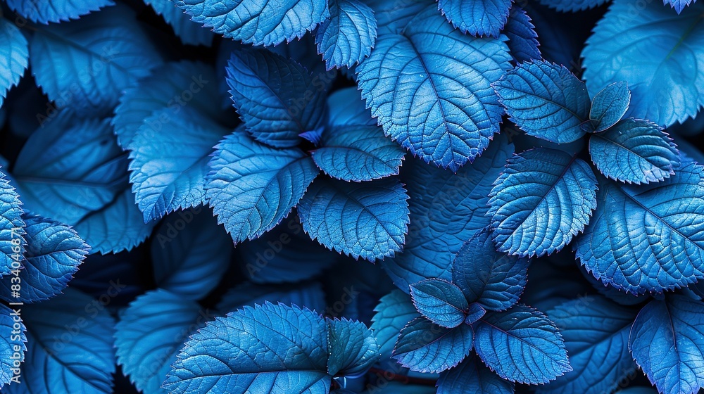 Close-up of blue leaves with green on top and bottom Close-up of blue leaves with green on top and bottom